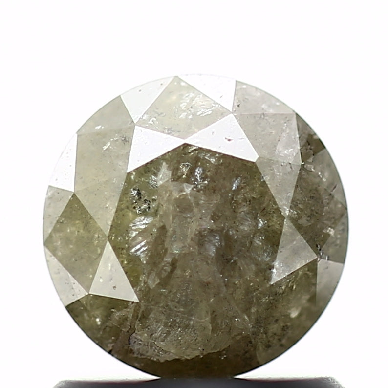 0.84 Carat Salt and Pepper Diamond Gray Round Brilliant Cut Natural Loose Diamond